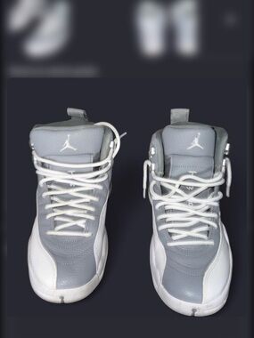 Jordan Men’s High-Top Sneakers - Gray & White